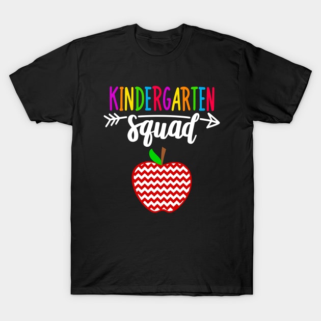 Cute Team Kindergarten Squad Teacher Back To School Gift T-Shirt by Ramadangonim